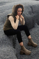 Eggshell Ankle Boots