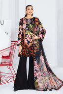 3 Pc Unstitched Printed Slub Khaddar Suit