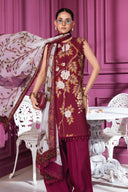 3 Pc Unstitched Printed Linen Suit