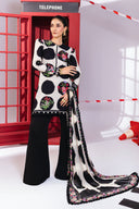 3 Pc Unstitched Printed Marina Twill Suit