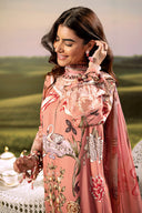 3 Pc Unstitched Embroidered Arabic Lawn Suit | MB-PFUS25-04B