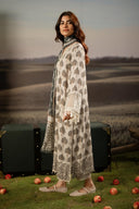 3 Pc Unstitched Embroidered Arabic Lawn Suit | MB-PFUS25-03A