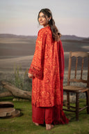 3 Pc Unstitched Embroidered Arabic Lawn Suit | MB-PFUS25-10B