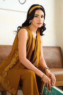 2 Pc Embroidered Wrinkle Crepe Suit