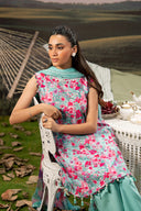 3 Pc Unstitched Embroidered Arabic Lawn Suit | MB-PFUS25-10A