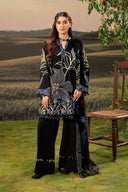 3 Pc Unstitched Embroidered Arabic Lawn Suit | MB-PFUS25-08B