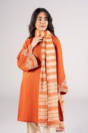 2 Pc Embroidered Textured Cotton Suit