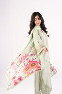 2 Pc Embroidered Lurex Texture Suit