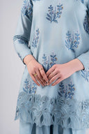 2 Pc Embroidered Jacquard Suit