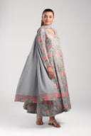 2 Pc Embroidered Zari Stripes Suit
