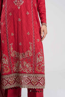 3 Pc Embroidered Mesh Lurex Dots Suit