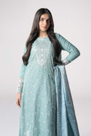 3 Pc Embroidered Mesh Lurex Dots Suit