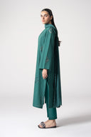 2 Pc Embroidered Textured Cotton Suit