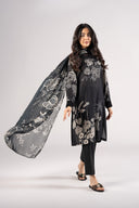 2 Pc Embroidered Lurex Cotton Suit