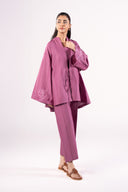 2 Pc Dyed Textured Cotton Suit
