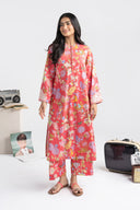 2 Pc Embroidered Slub Lawn Suit