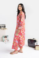 2 Pc Embroidered Slub Lawn Suit