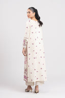 2 Pc Embroidered Slub Lawn Suit