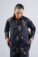 2 Pc Printed Textured Cotton Suit