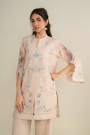 2 Pc Embroidered Slub Lawn Suit
