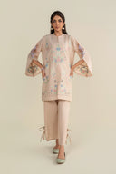 2 Pc Embroidered Slub Lawn Suit