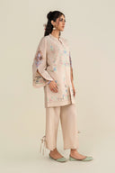 2 Pc Embroidered Slub Lawn Suit