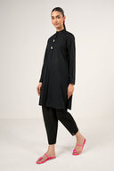 2 Pc Dyed Slub Lawn Suit