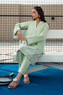 2 Pc Embroidered Crosshatch Suit