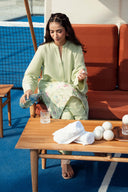 2 Pc Embroidered Crosshatch Suit