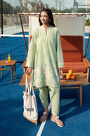 2 Pc Embroidered Crosshatch Suit
