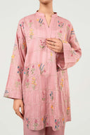 2 Pc Embroidered Cotton Stripe Suit