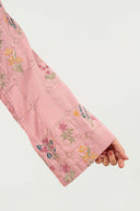 2 Pc Embroidered Cotton Stripe Suit