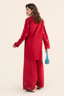 2 Pc Embroidered Dobby Cotton Suit