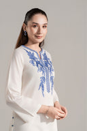 Embroidered Dobby Cotton Shirt