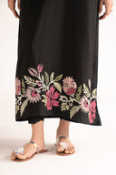 Embroidered Slub Lawn Shirt