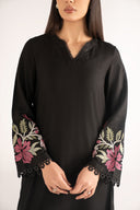 Embroidered Slub Lawn Shirt