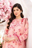 3 Pc Unstitched Embroidered Lawn Suit | MB-CUS25-709A