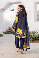 3 Pc Unstitched Embroidered Lawn Suit | MB-CUS25-710B