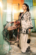 3 Pc Unstitched Embroidered Lawn Suit | MB-CUS25-713B
