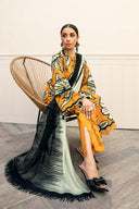 3 Pc Unstitched Embroidered Lawn Suit | MB-CUS25-902A
