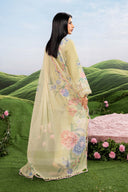 3 Pc Unstitched Embroidered Lawn Suit