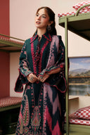 3 Pc Unstitched Embroidered Slub Khaddar Suit
