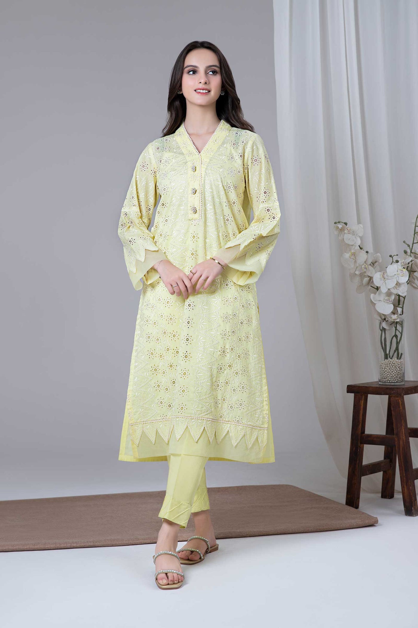 Embroidered Lawn Kurta | MB-EF24-38