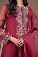 2 Pc Embroidered Organza Suit