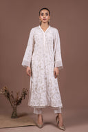 2 Pc Embroidered Raw Silk Suit