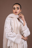 2 Pc Embroidered Raw Silk Suit