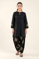 2 Pc Embellished Raw Silk Suit