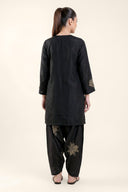 2 Pc Embellished Raw Silk Suit
