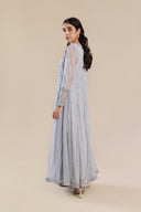 3 Piece Embroidered Poly Net Suit
