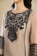 3 Piece Embroidered Organza Suit